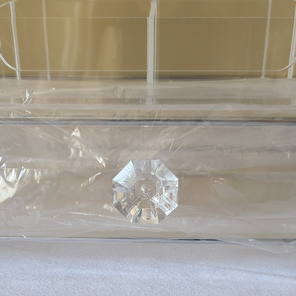 New Frontgate Luciana Acrylic Makeup Vanity Organizer 1-Drawer - Picture 3 of 9